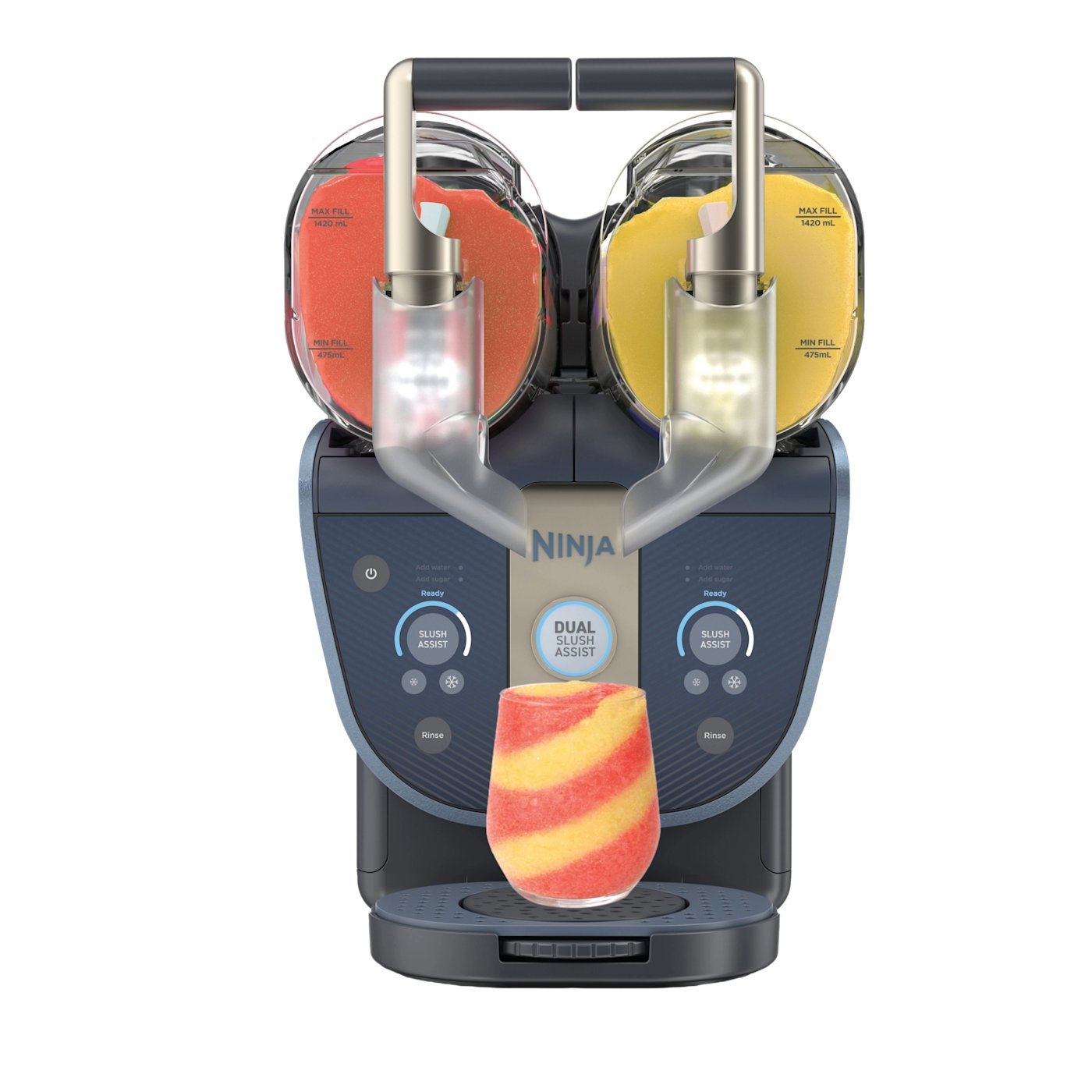 Ninja Slushi Twist slush machine with two flavours